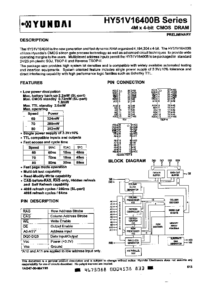 HY51V16400BR-60_1375549.PDF Datasheet