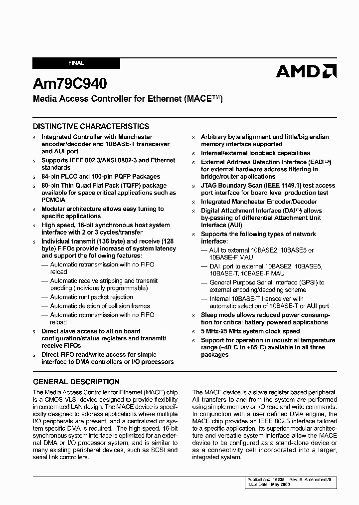 AM79C940JIW_1374330.PDF Datasheet
