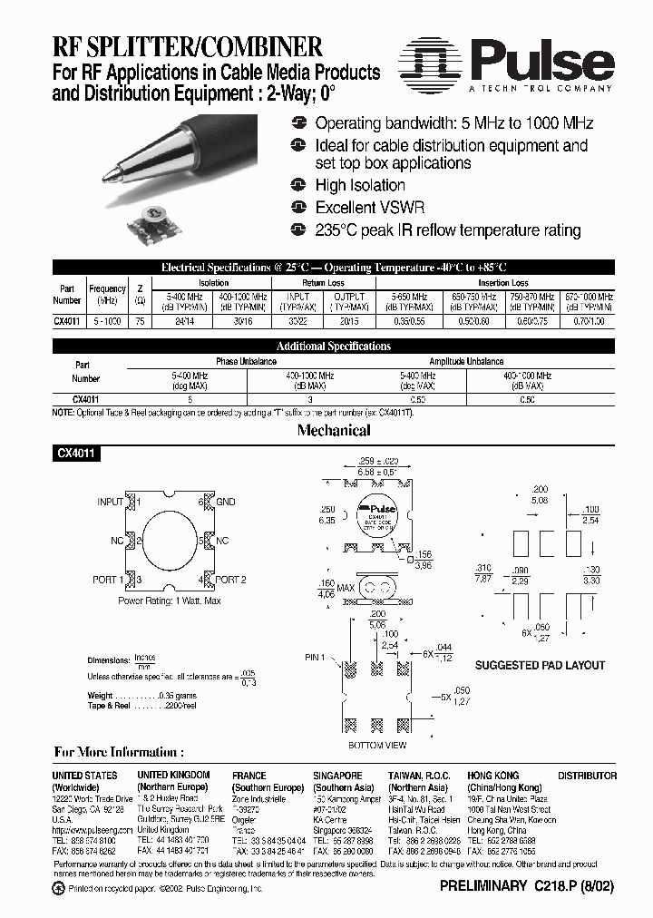 CX4011_1377133.PDF Datasheet