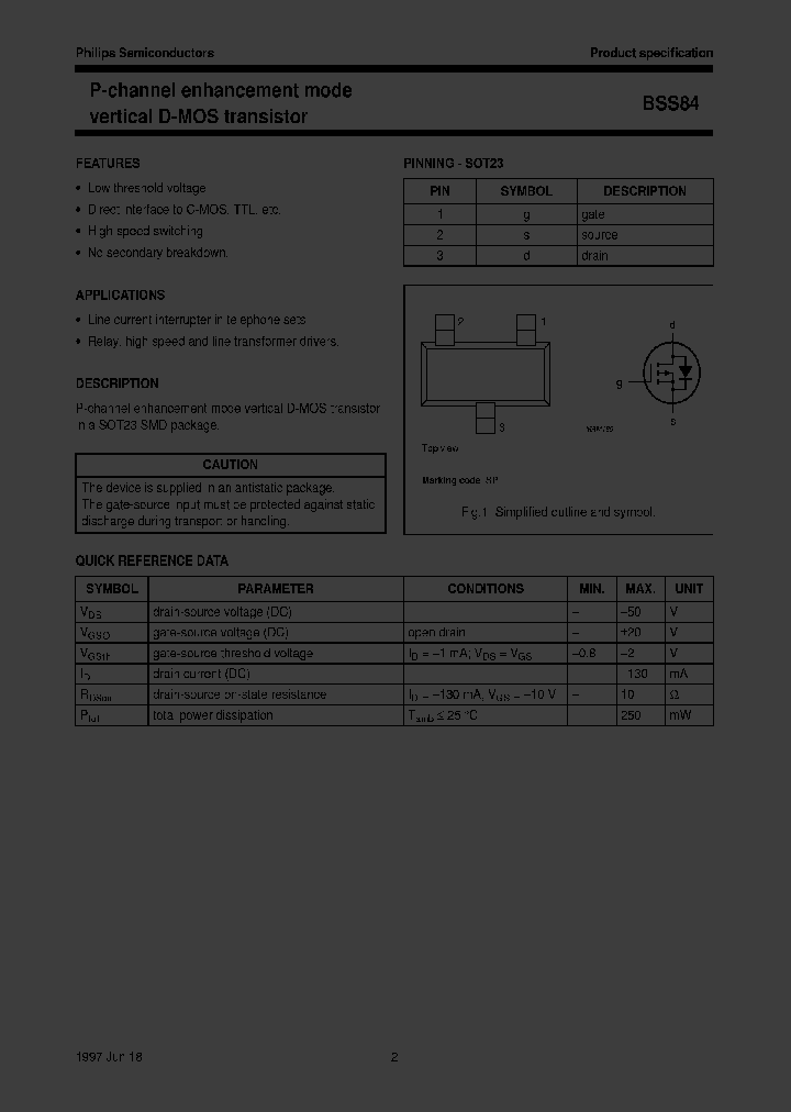 BSS84TR_1380440.PDF Datasheet