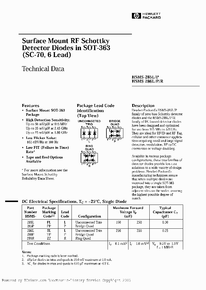 HSMS286L-BLK_1387716.PDF Datasheet