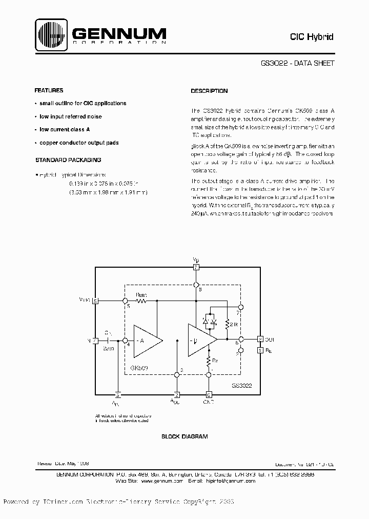 GS3022_1388157.PDF Datasheet