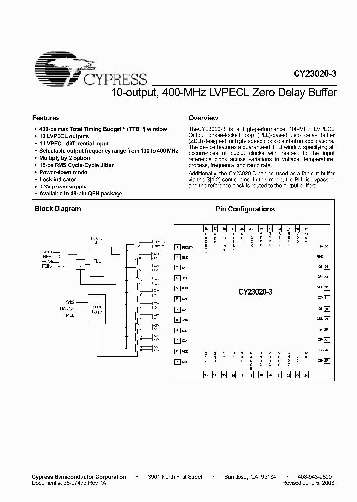 CY23020LFI-3T_1388785.PDF Datasheet