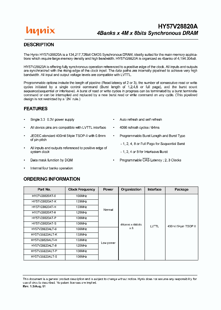 HY57V28820ALT-K_1393722.PDF Datasheet