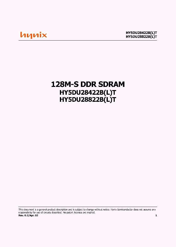 HY5DU28422BLT-K_1393730.PDF Datasheet