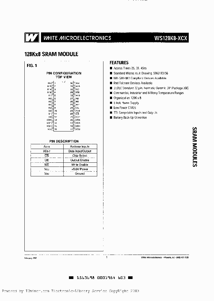 WS-128K8-25CI_1408203.PDF Datasheet