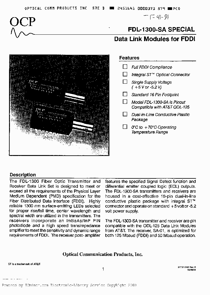 FDL1300TX-SA_1412110.PDF Datasheet