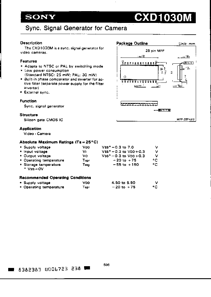 CXD1030M_1413620.PDF Datasheet