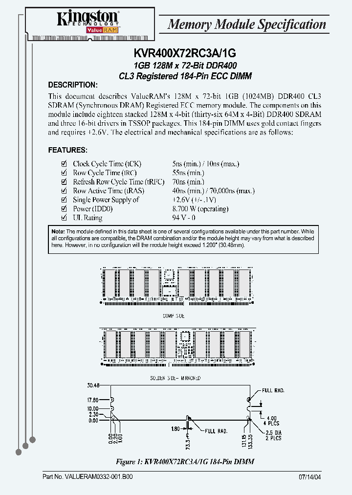 KVR400X72RC3A1G_1420152.PDF Datasheet
