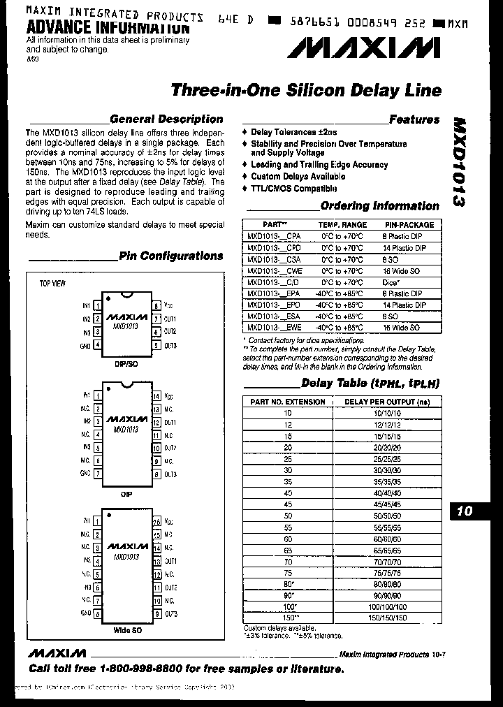 MXD1013-40CSA_1421783.PDF Datasheet