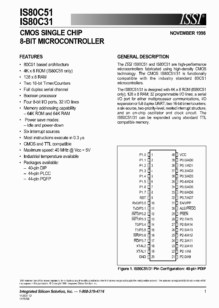 IS80C31_1727373.PDF Datasheet
