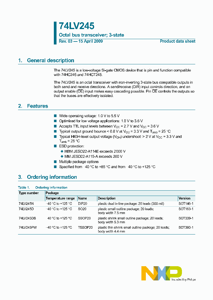 74LV245D_1427099.PDF Datasheet