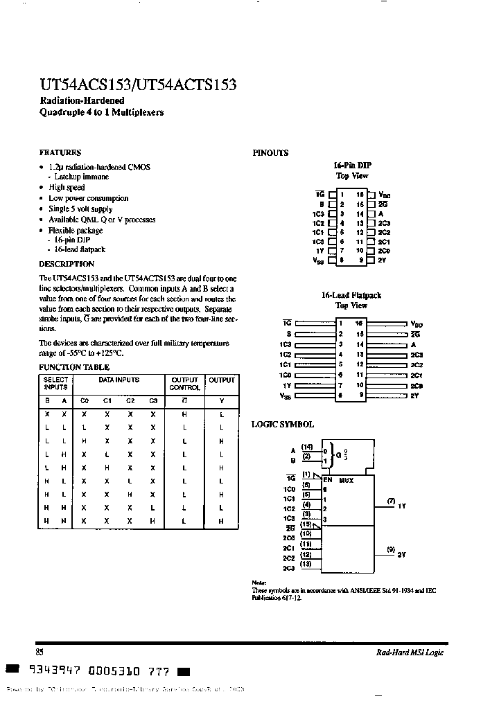 UT54ACS153-PQCH_1426884.PDF Datasheet