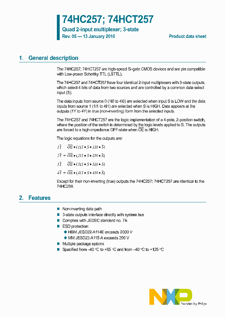 74HC257N_1427091.PDF Datasheet