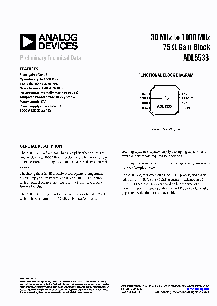 ADL5533-EVALZ_1430079.PDF Datasheet