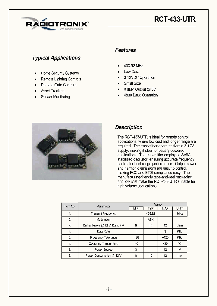 RCT-433-UTR_1429103.PDF Datasheet