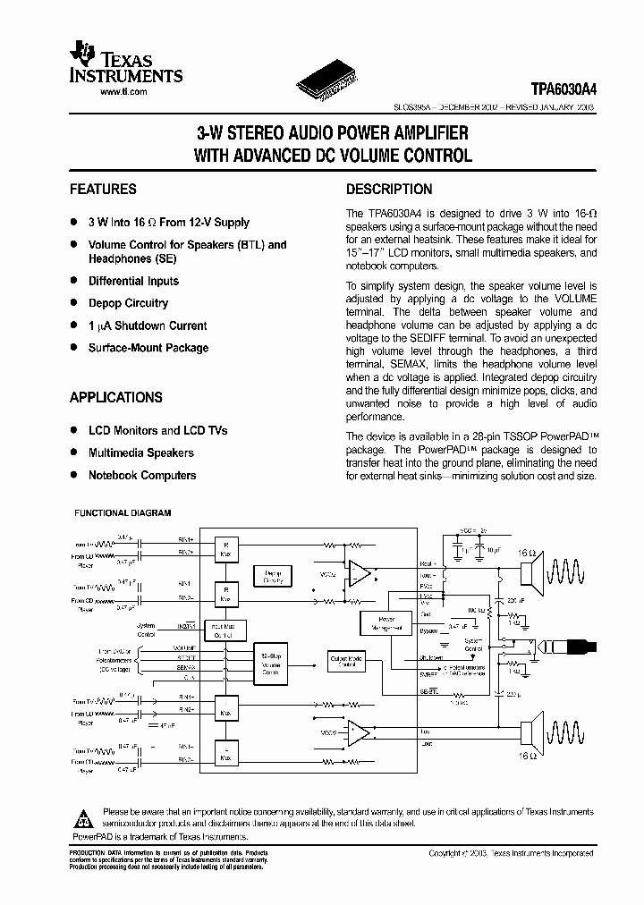 TPA6030A4_1429267.PDF Datasheet