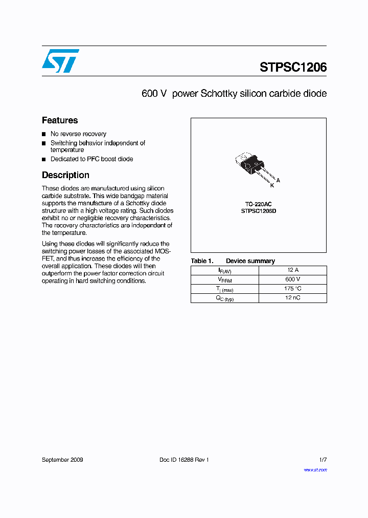 STPSC1206D_1438748.PDF Datasheet