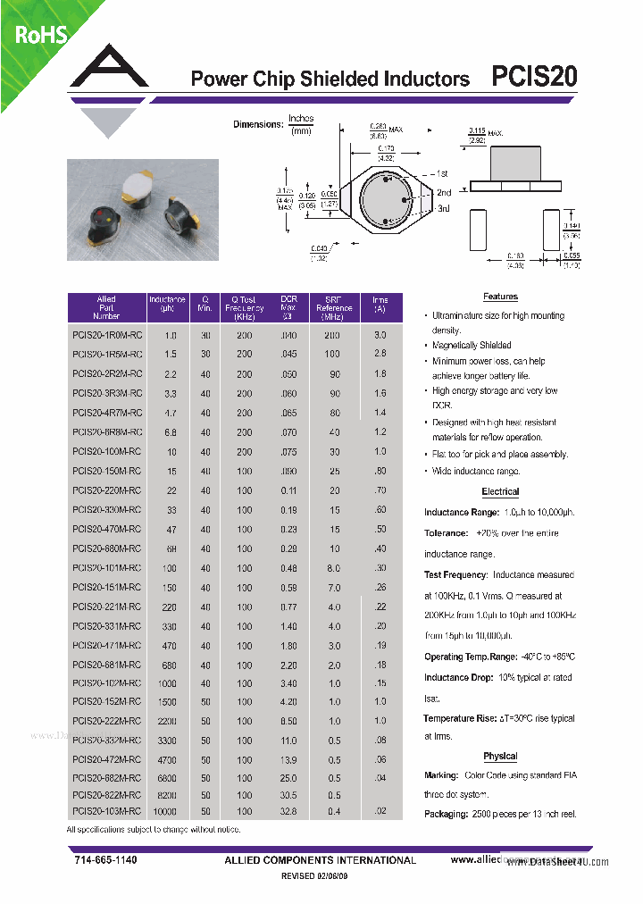 PCIS20_1736966.PDF Datasheet
