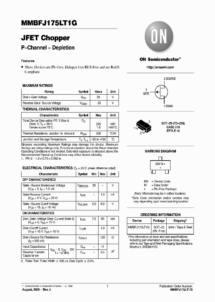 MMBFJ175LT1G_1737520.PDF Datasheet