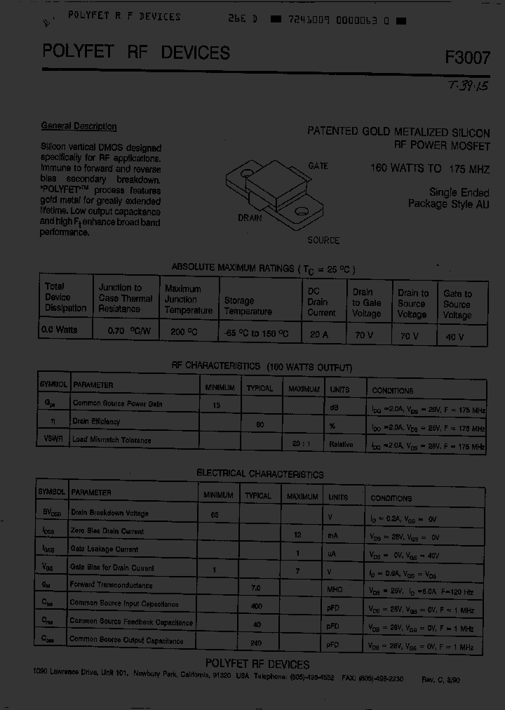 F3007_1438013.PDF Datasheet