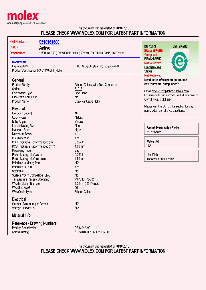 51016-1600_1740850.PDF Datasheet