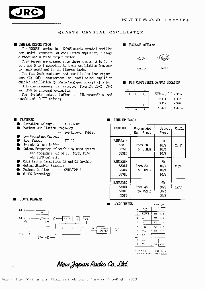 NJU6331RE_1443673.PDF Datasheet