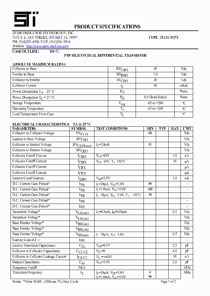 IT131-TO71_1443489.PDF Datasheet