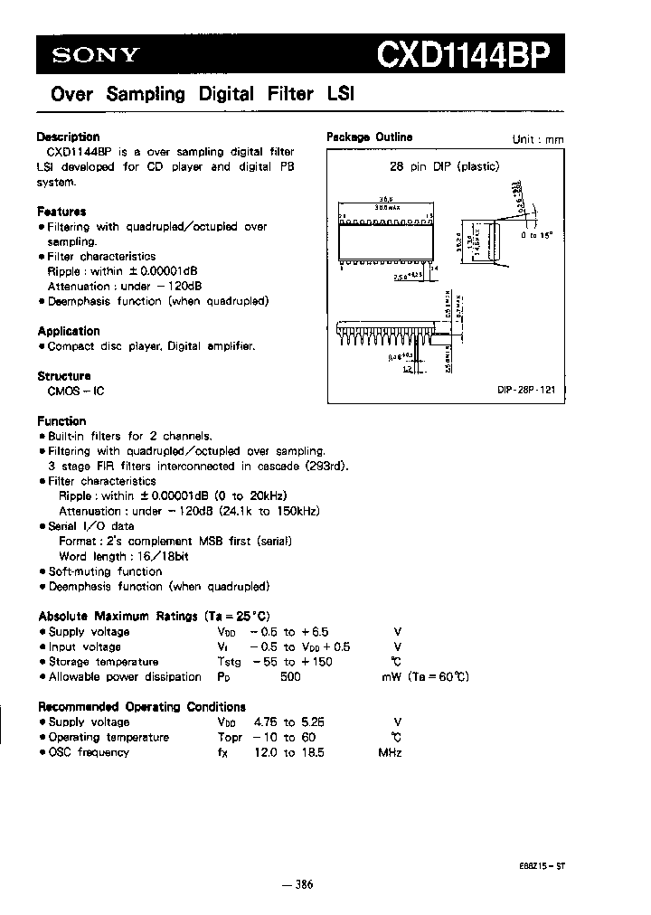 CXD1144BP_1439398.PDF Datasheet
