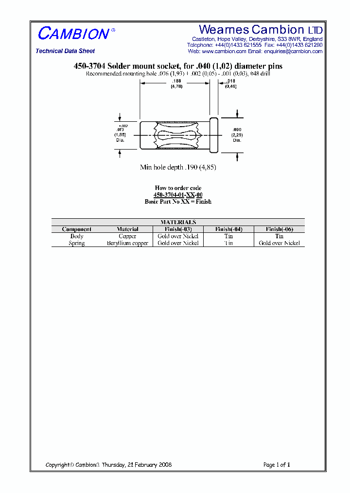 450-3704_1749708.PDF Datasheet