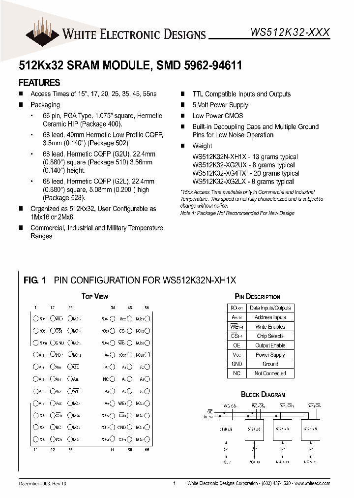 WS512K32-XG4TX_1449884.PDF Datasheet