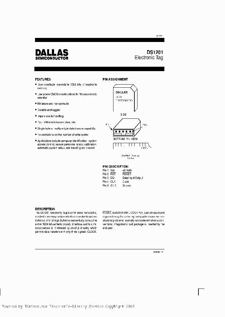 DS1201_1450322.PDF Datasheet