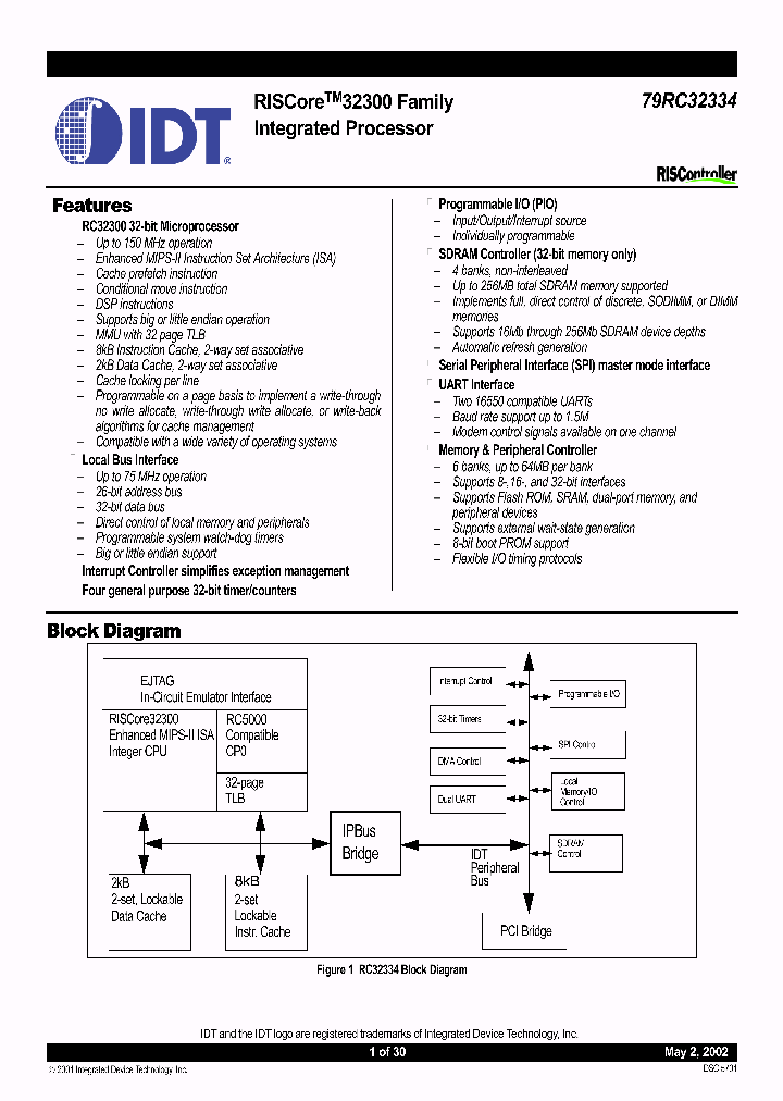 79RC32V334-133BB_1457487.PDF Datasheet
