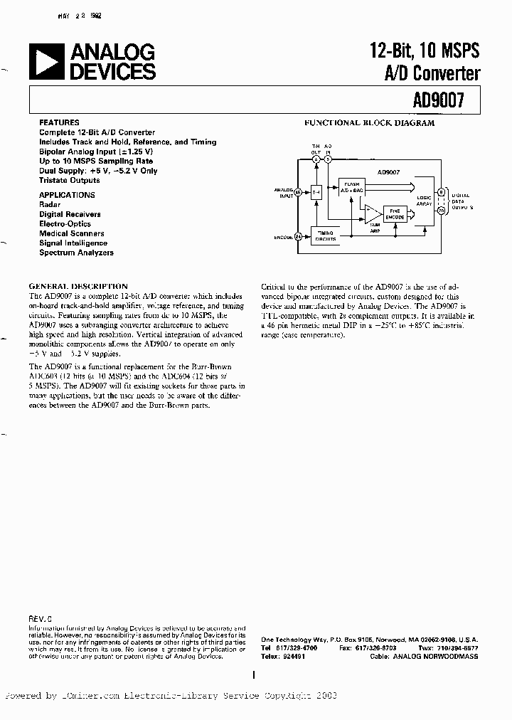 AD9007BM_1457016.PDF Datasheet