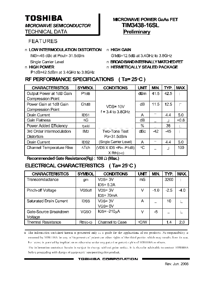 TIM3438-16SL_1469290.PDF Datasheet