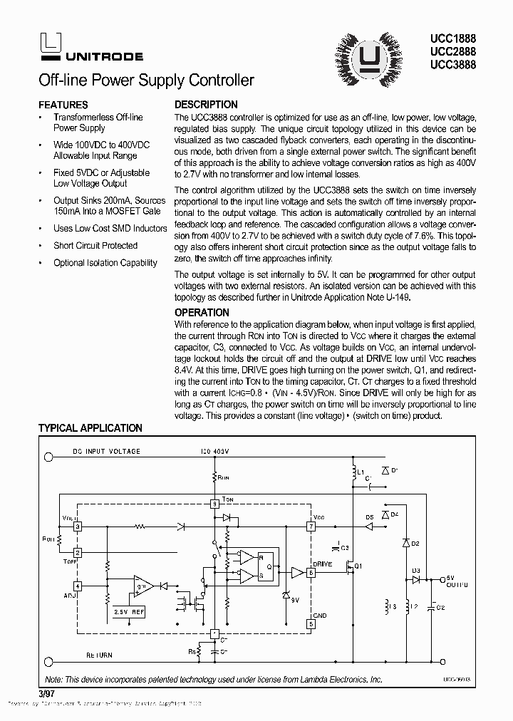 UCC3888D_1470114.PDF Datasheet