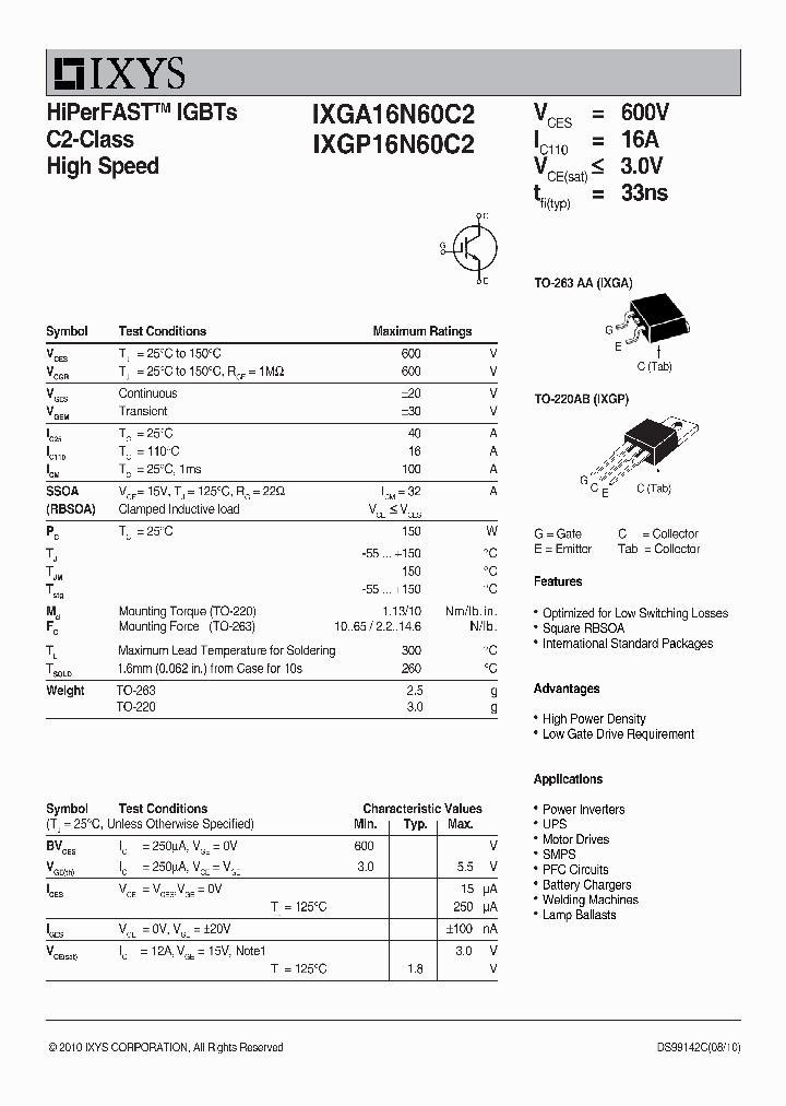 IXGP16N60C2_1756968.PDF Datasheet