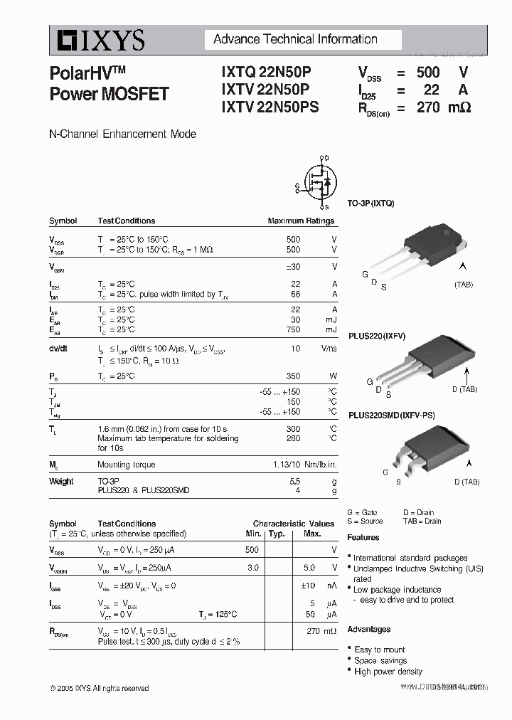 IXTQ22N50P_1758393.PDF Datasheet