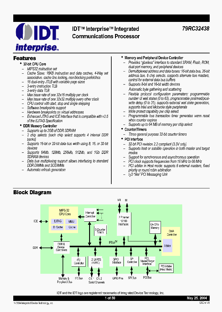 79RC32K438-266BB_1469376.PDF Datasheet