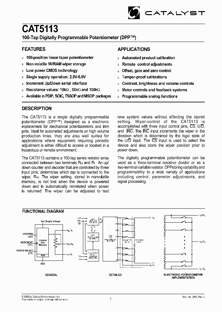 CAT5113R-00TE13_1473850.PDF Datasheet