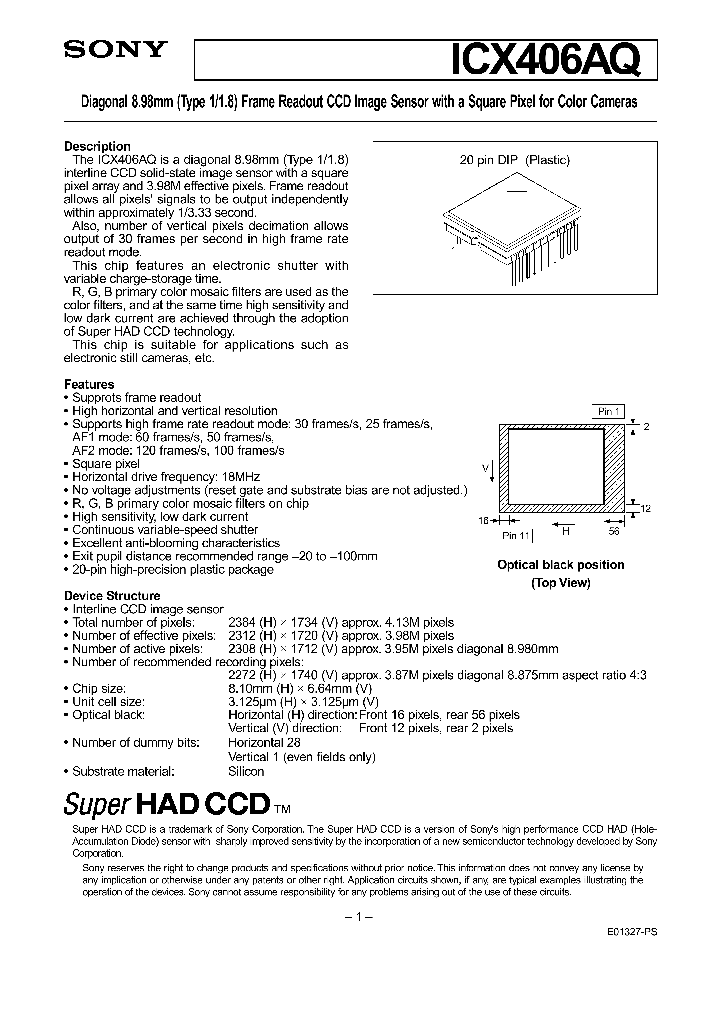 ICX406BQ_1476335.PDF Datasheet