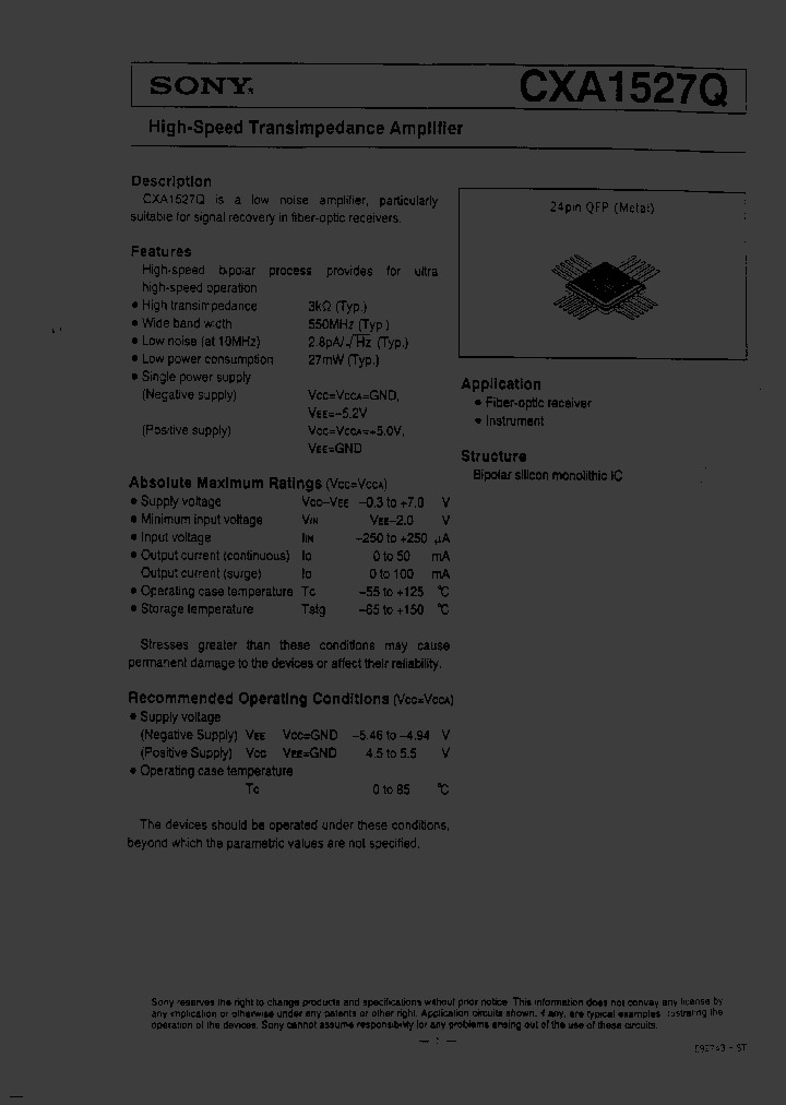 CXA1527Q_1758353.PDF Datasheet