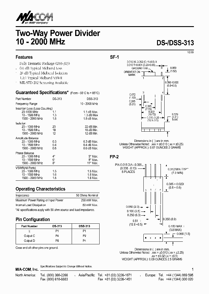 DSS-313_1477760.PDF Datasheet
