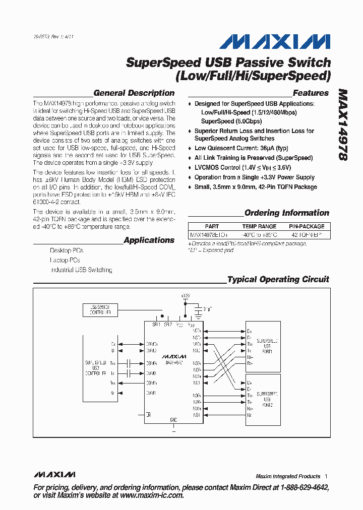 MAX14978ETO_1771919.PDF Datasheet