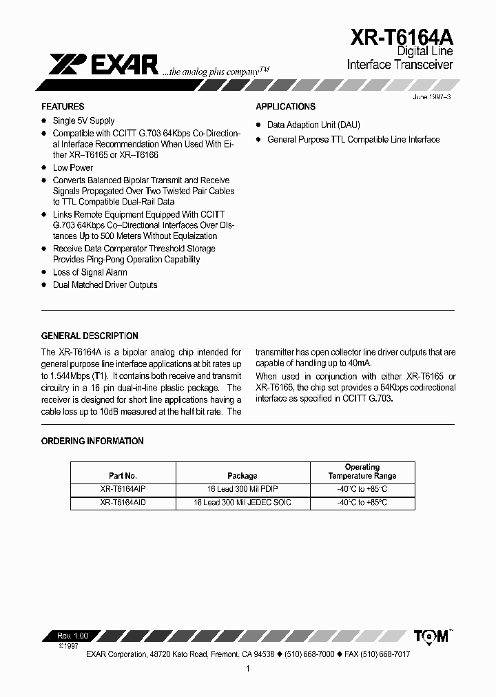 XR-T6164A_1479215.PDF Datasheet