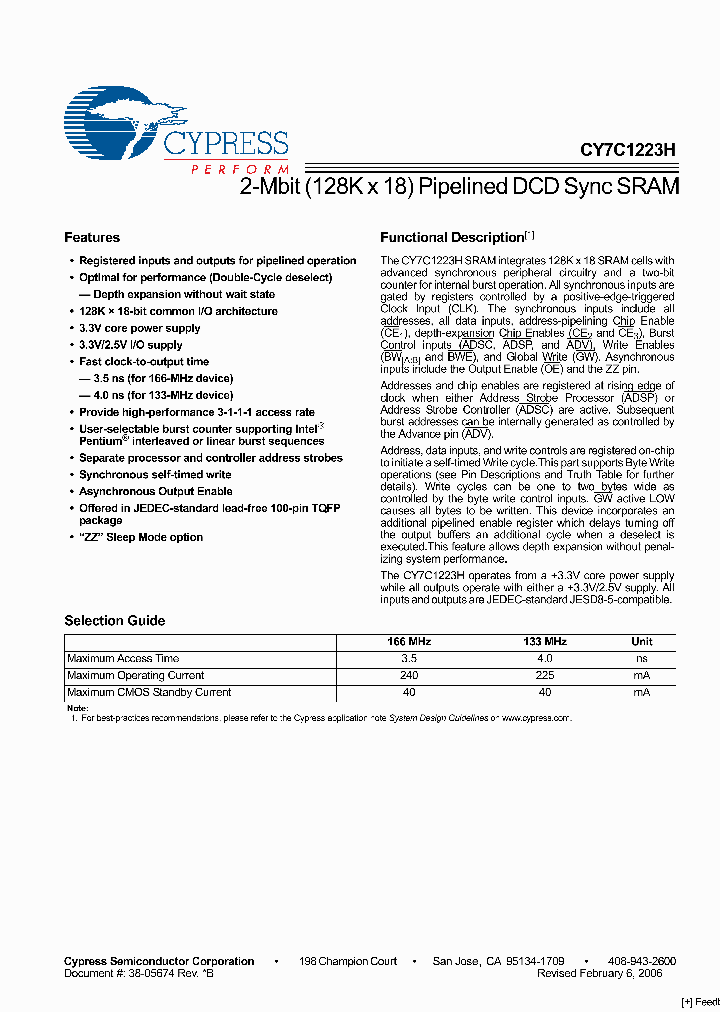 CY7C1223H-166AXC_1483611.PDF Datasheet