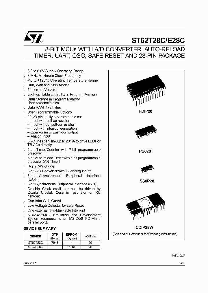 ST62P28CM3_1477543.PDF Datasheet