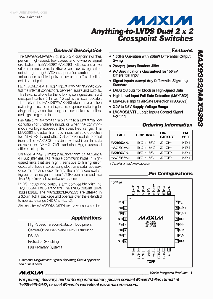 MAX9392_1779505.PDF Datasheet