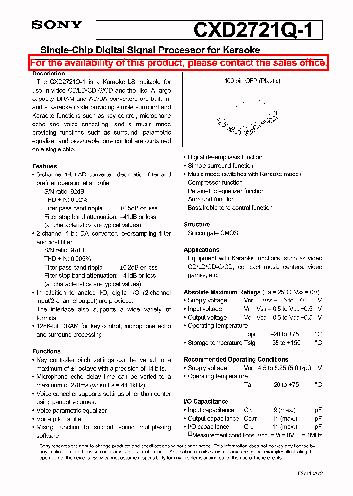 CXD2721Q-1_1780853.PDF Datasheet