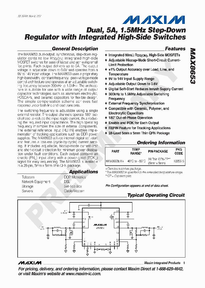 MAX8653ETI_1490076.PDF Datasheet